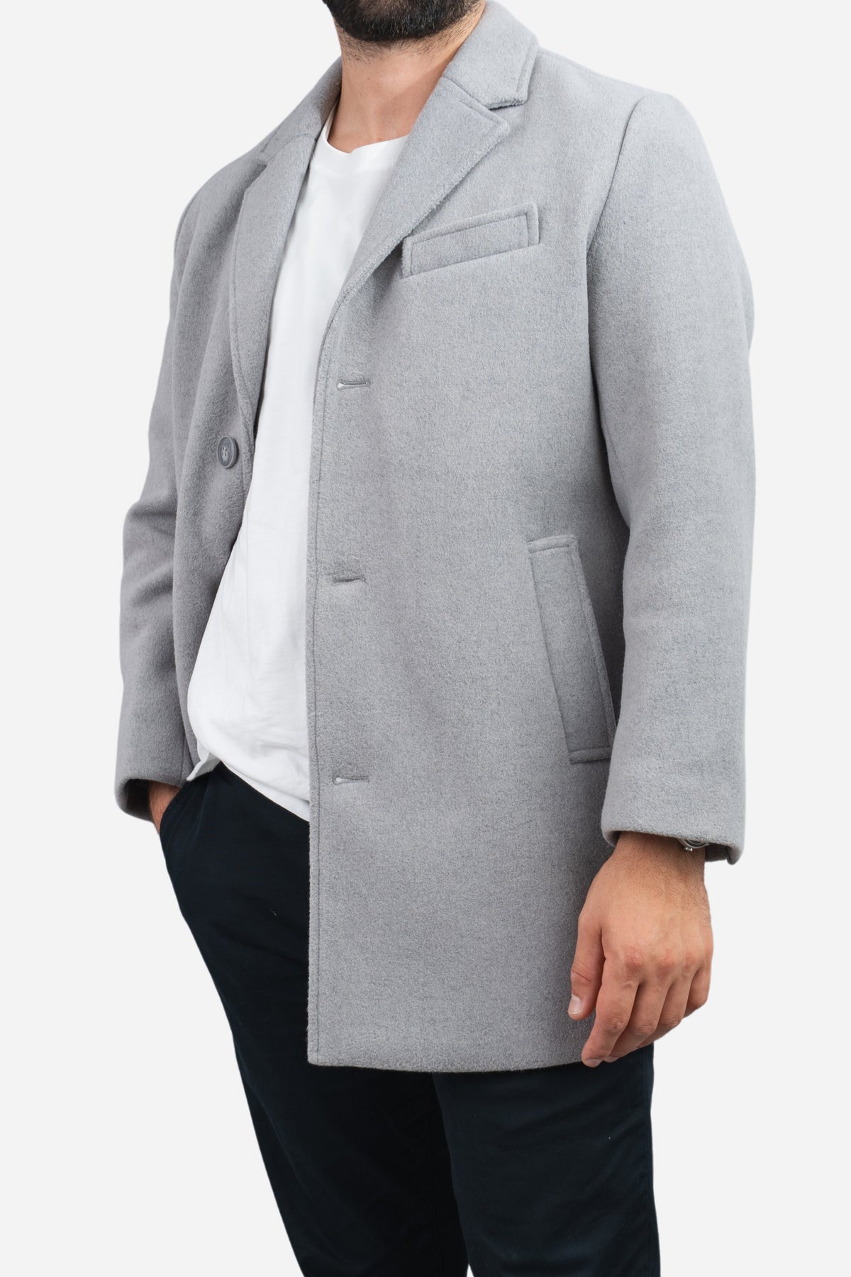 Wool Overcoat Gray