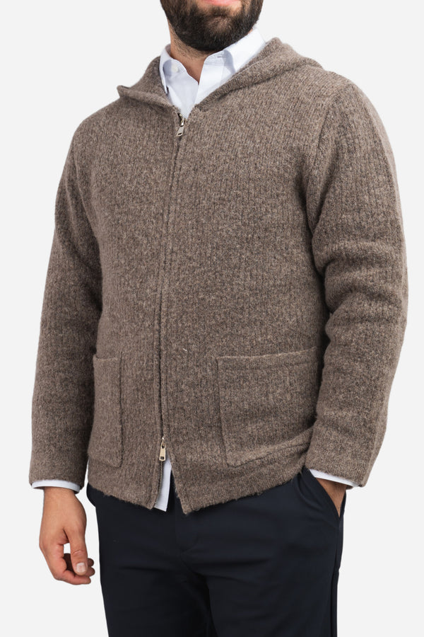 Wool Blend Sweater Hoodie Hazel
