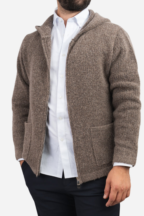 Wool Blend Sweater Hoodie Hazel