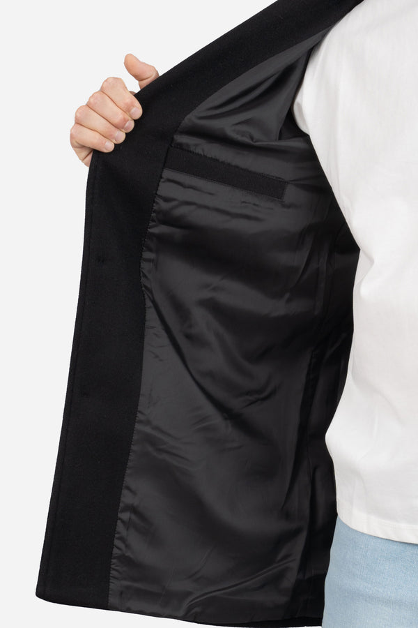 Wool Overcoat Black