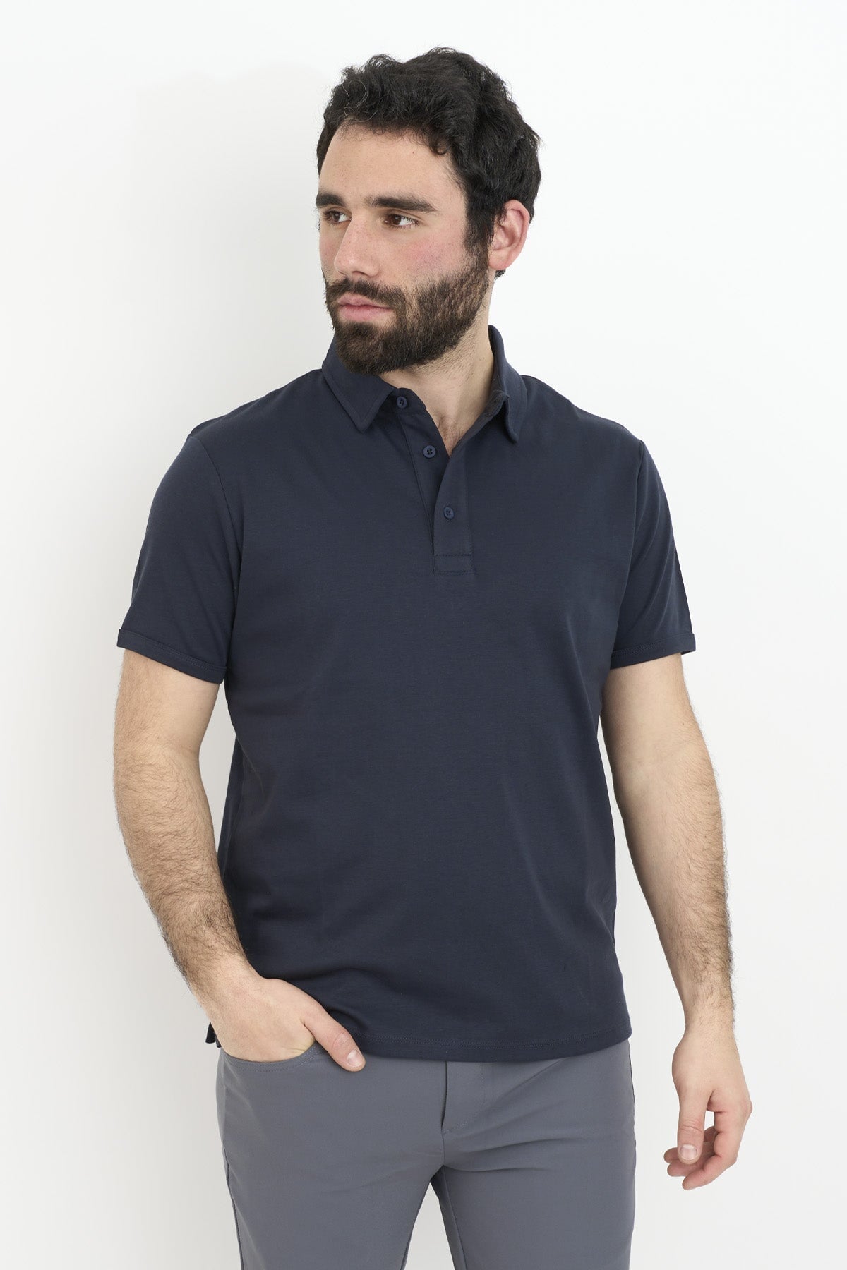 Pima Cool Touch Polo Navy